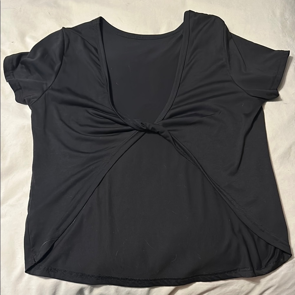 Open back Black tshirt